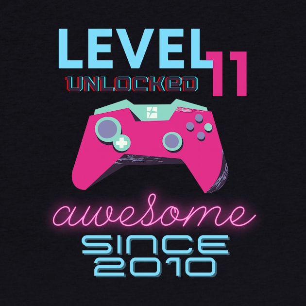 Level 11 Unlocked Awesome 2010 Video Gamer by Fabled Rags 